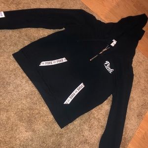 PINK 3/4 zip hoodie.